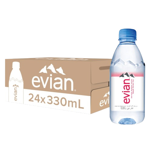 Evian 330 ml wholesale natural mineral water bottles for European B2B supply