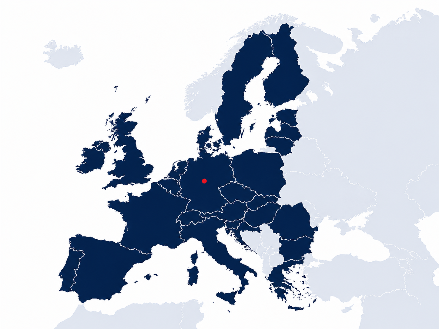 Beverage Supplier Denmark 2 Stylized map of European beverage markets used for route planning